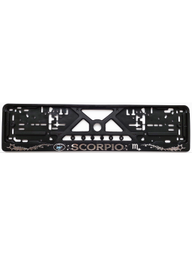 Number Plate Frame raised 3D embossed Zodiac sign SCORPIO
